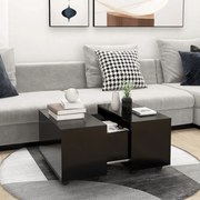 Τραπεζάκι Σαλονιού Μαύρο 60x60x38 εκ. από Επεξ. Ξύλο 806859