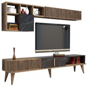 Σύνθεση Τηλεόρασης HM9438.03 180x35x40cm Walnut-Black Μελαμίνη
