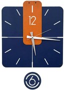 Ρολόι Τοίχου Dalalet 279ENZ2711 33x50cm Blue-Orange Wallity Μέταλλο