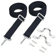 vidaXL Ιμάντες για Τέντα Σκάφους 2 τεμ. από Ύφασμα & Ανοξείδωτο Ατσάλι