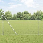 vidaXL Φράχτης με Στήλες. Ασημί 1.5 x 10 m Ατσάλι