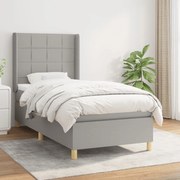 ΚΡΕΒΑΤΙ BOXSPRING ΜΕ ΣΤΡΩΜΑ ΑΝΟΙΧΤΟ ΓΚΡΙ 90X190 ΕΚ. ΥΦΑΣΜΑΤΙΝΟ 3131953