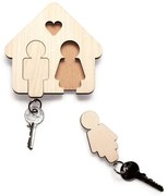 Intra απο ξύλο plywood 3mm-4mm πάχος - Κρεμάστρα κλειδιών για ζευγάρι Δίασταση 30x30 cm Intraeaxys-6o3y0lj7