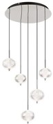 Κρεμαστό Φωτιστικό Οροφής LED 33W Χρώμιο Φ57 Aida 16042-5HC Globo Lighting-16042-5HC-Χρώμιο 16042-5HC