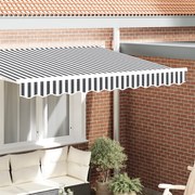 vidaXL Κουρτίνα τέντας 2,5μ σε ανθρακί και λευκό 2,3x0,2μ
