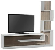 Έπιπλο τηλεόρασης Meteni Megapap χρώμα λευκό - cordoba 149,5x29,5x120εκ.