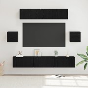 vidaXL Σετ επίπλου τηλεόρασης 7 pcs Μαύρη δρυς 80 x 30 x 30 εκ