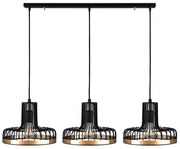 Φωτιστικό Οροφής - Ράγα Fellini 527ABY1772 100x20x112cm 3xE27 40W Black-Copper Opviq