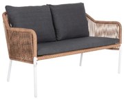 ΚΑΝΑΠΕΣ ΕΞ.ΧΩΡΟΥ BAFFIN HM6054.01 ΑΛΟΥΜΙΝΙΟ ΛΕΥΚΟ-ΣΥΝΘ.RATTAN ΜΠΕΖ-ΑΝΘΡΑΚΙ ΜΑΞΙΛΑΡΙΑ