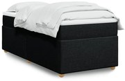 Κρεβάτι Boxspring με Στρώμα Μαύρο 100 x 200 εκ. Υφασμάτινο