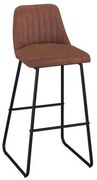 Σκαμπό Μπαρ Matt Suede Brown ΕΜ797W,2 50x56x82/108cm Σετ 2τμχ Μέταλλο,Ύφασμα