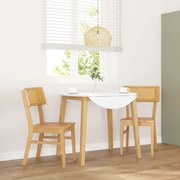 vidaXL Καρέκλες τραπεζαρίας 2 τεμάχια από μασίφ ξύλο καουτσούκ