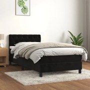 ΚΡΕΒΑΤΙ BOXSPRING ΜΕ ΣΤΡΩΜΑ ΜΑΥΡΟ 80 X 200 ΕΚ. ΒΕΛΟΥΔΙΝΟ 3141451