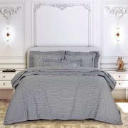 Σετ Σεντόνια Polycotton King 260x280εκ. Essential 2213 Γκρι-Μαύρο Greenwich Polo Club