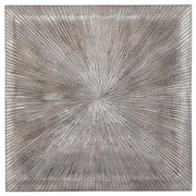 Διακόσμηση τοίχων DKD Home Decor 3D 121,5 x 2,5 x 122 cm Ασημί Σύγχρονη