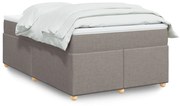 Κρεβάτι Boxspring με Στρώμα Taupe 120x190 εκ. Υφασμάτινο - Μπεζ-Γκρι