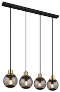 Κρεμαστό Φωτιστικό Οροφής 4xE27 25W Μαύρο Potter 15860-4H Globo Lighting-15860-4H-Μαύρο 15860-4H