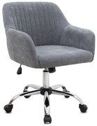 Καρέκλα γραφείου Lana Megapap υφασμάτινη χρώμα γκρι 61x61x80/90εκ.