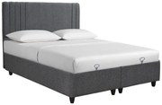 Κρεβάτι Lineo (Για Στρώμα 160x200cm) 322-000029 Με Αποθηκευτικό Χώρο 162x206x126cm Anthracite Διπλό