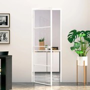 Εσωτερική Πόρτα Λευκή 76x201,5 εκ. Ψημένο Γυαλί&amp;Λεπτό Αλουμίνιο 153666