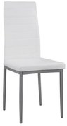 Καρέκλα Lady HM0037.11 (Σετ 4τμχ) 40x48x95cm White Μέταλλο,Τεχνόδερμα