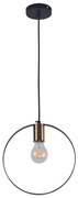 KQ 9016-1P HOOP PENDANT BLACK &amp; BRUSHED BRASS Γ4