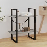 vidaXL Βιβλιοθήκη με 2 Ράφια Γκρι Sonoma 60x30x70 εκ. Επεξεργ. Ξύλο