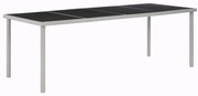 vidaXL Τραπέζι Κήπου Μαύρο 220 x 90 x 74,5 εκ. Ατσάλινο