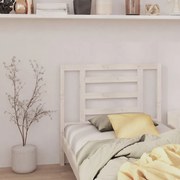 vidaXL Κεφαλάρι Κρεβατιού Λευκό 106 x 4 x 100 εκ. Μασίφ Ξύλο Πεύκου