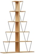 Βιβλιοθήκη mini Tars pakoworld sonoma-μαύρο 130x22x146εκ 225-000040