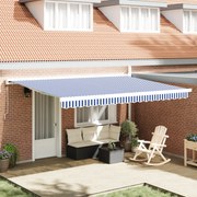 vidaXL Σκηνίτσα Αναδιπλούμενη Μπλε, Λευκό 450 x 300 εκ Ύφασμα, Μέταλλο
