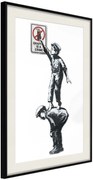 Αφίσα - Banksy: Graffiti Is a Crime - 40x60 - Μαύρο - Με πασπαρτού