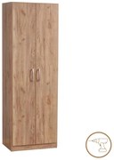 Ντουλάπα Jonar δίφυλλη oak μελαμίνης 60x42x180εκ 60x42x180 εκ.