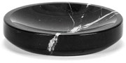 Σαπουνοθήκη Μαρμάρινη AH-BA21101 Φ12x2,5cm Black Andrea House Marble