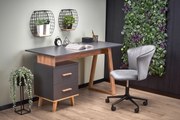 SERGIO, desk, anthracite matt - wotan oak