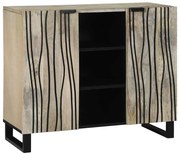 vidaXL Πλαϊνό γραφείο Λευκό 90 x 33 x 75 εκ Μασίφ ξύλο μάνγκο