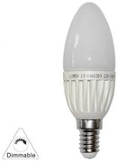 Λάμπα LED 3W Ε14 κερί ματ ντιμαριζόμενη LUMEN 13-1400309