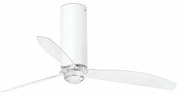 Ανεμιστήρας Οροφής Tube 32034-9 Με Φως Led 16W 3000K Και Τηλεχειριστήριο D128cm Matt White-Transparent Faro Barcelona