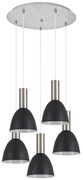 Φωτιστικό Οροφής Adept Tube 77-8461 40x40x300cm 5xE27 60W Nickel-Black Homelighting