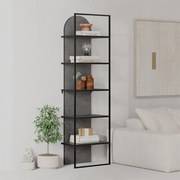 Megapap Βιβλιοθήκη Archy Γκρι Ρετρό 53x31,7x180εκ.