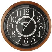 Ρολόι Τοίχου 15-00-94269 Φ68x7cm Multi-Brown Marhome Ξύλο,Γυαλί