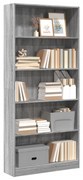 vidaXL Βιβλιοθήκη Γκρι Sonoma 80x24x176 εκ. από Επεξεργ. Ξύλο