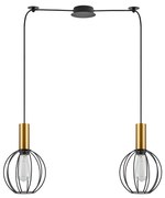 SE21-GM-4-BL2-GR1 ADEPT TUBE Gold Matt Pendant Black Metal Grid+ HOMELIGHTING 77-8627