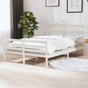 Πλαίσιο Κρεβατιού Λευκό 120x190 εκ Μασίφ Πεύκο Small Double 3103684