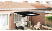 vidaXL Αυτόματη Τέντα Μαύρη 300x250 εκ