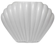 Βάζο Χειροποίητο Γυάλινο Κοχύλι Λευκό 29x11x22εκ. Zen Collection 24.32.49851