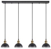 SE21-BR-10-4BL-MS3 MAGNUM BRONZE Black Metal Shade Pendant+