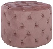 Σκαμπό KASSIE τύπου CHESTERFIELD Βελούδο Σάπιο μήλο Φ60x43Υ εκ. 60x60x43 εκ.