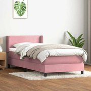 BOX SPRING ΚΡΕΒΑΤΙ ΜΕ ΣΤΡΩΜΑ ΡΟΖ 90X210 ΕΚ. ΒΕΛΟΥΔΙΝΟ 3318020