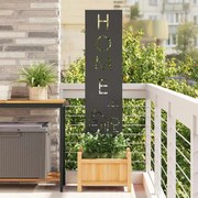 vidaXL Οθόνη Ιδιωτικότητας Κήπου Μαιανδρικό σχέδιο Μαύρο 32 χ 140 εκ